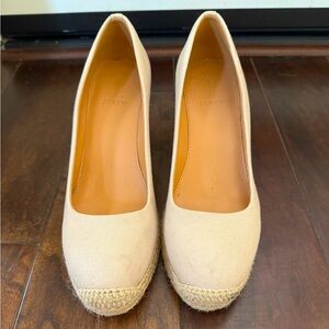 J Crew Canvas espadrille wedge